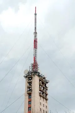 Large transmission tower Stock Photos