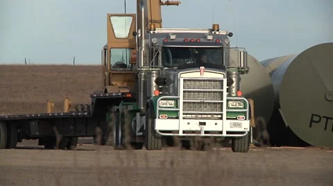 Large Truck Approaches Camera Stock-Footage 43040787