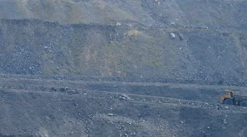 Large trucks carry coal Stock Footage 63362328