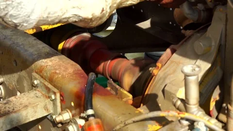 A large turbine in motion.  About engine, mechanical, oil, mechanical, energy Stock Footage 71275433