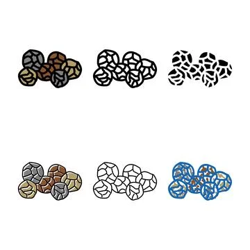 Large types pepper color icon vector Stock Illustration