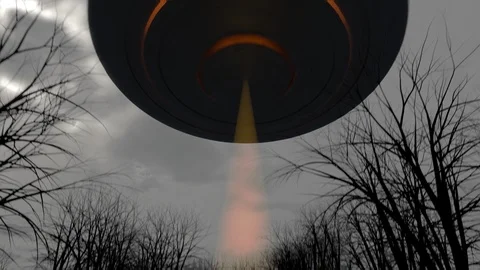 Large UFO Scanning Stock Footage 119929267