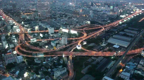 Large urban highway interchange Video stock 24867689