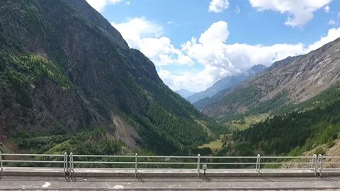 Large valley between the mountains Stock Footage 79751334