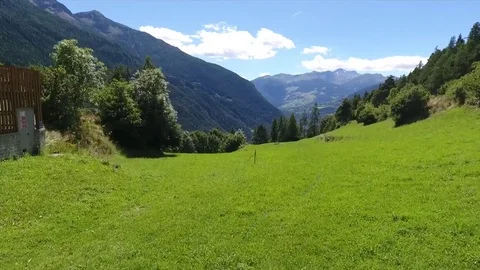 Large valley on green nature Stock Footage 79751132