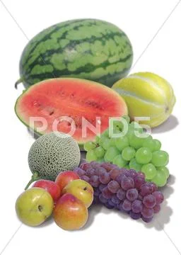 Large variety of fresh fruit and vegetables Stock Photos