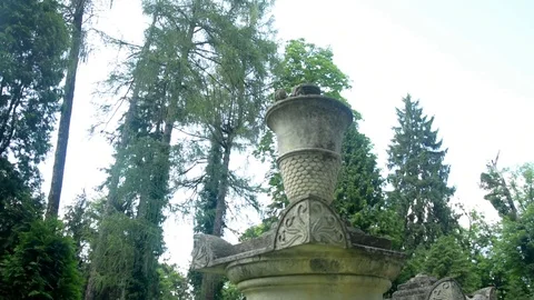 Large vase in the cemetery 스톡 동영상 115033426