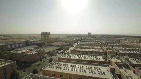 Large Village For Workers Stock Footage 63402803