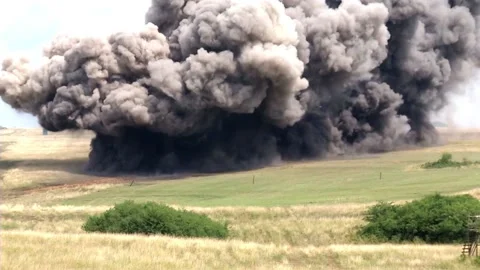 Large Violent Explosion Stock Footage