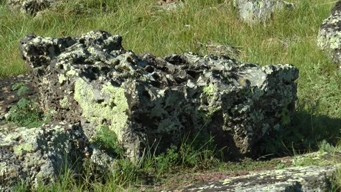 Large volcanic rock in Mongolia. Video stock 165693770
