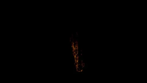 Large Volume Ground Blaze VFX Overlay on black background Stock Footage 325834453