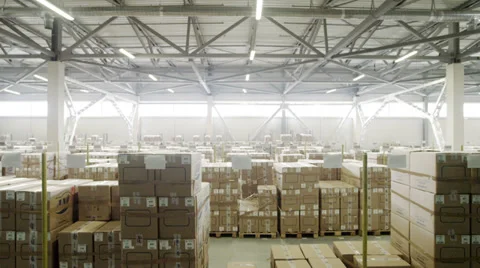 Large warehouse logistics terminal 2 Stock Footage