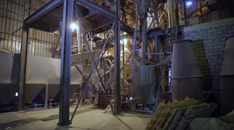 A large warehouse in the modern factory Stock Footage 68521274