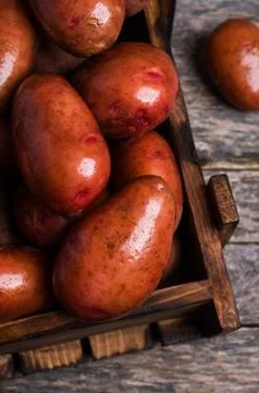 Large washed potatoes Stock Photos