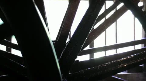 Large Water Wheel Stock Footage 11128031