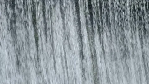Large Waterfall - Base to Crest - Slow motion Stock Footage 243771396