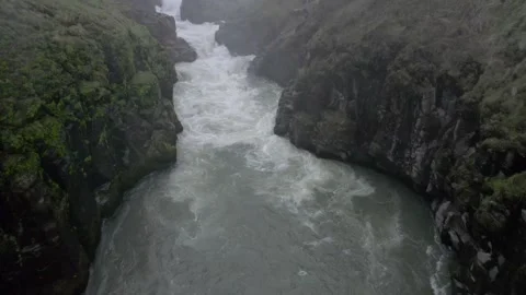 Large Waterfall Close Up Stock Footage 242742165