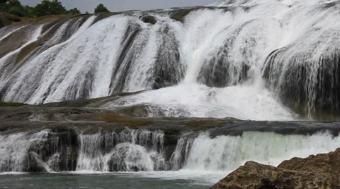 Large waterfall Stock Footage 32169743