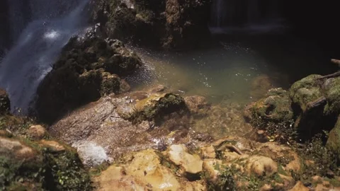 Large waterfall in the jungle Stock Footage 87948869