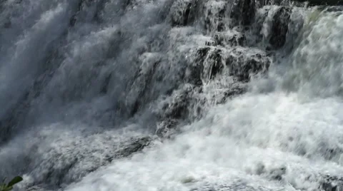 Large waterfall, rushing water Stock Footage 43051030