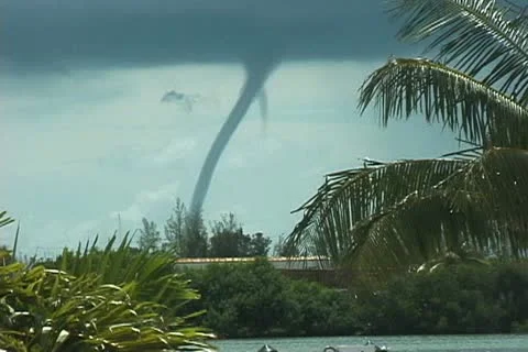 Large Waterspout Stock Footage 12654596