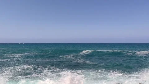 Large wave crashes against the pier creating a lot of spray and foam. Stock Footage 158229440