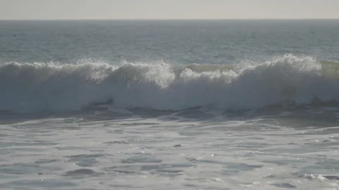 Large wave crashing from front view, San Francisco Stock Footage 333194083