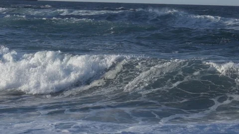 Large wave in super slow motion Stock Footage 100470563