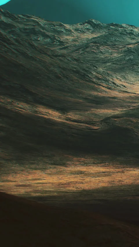 Large waves crash on a rocky shore during sunset near a coastal area Stock Footage 339779970