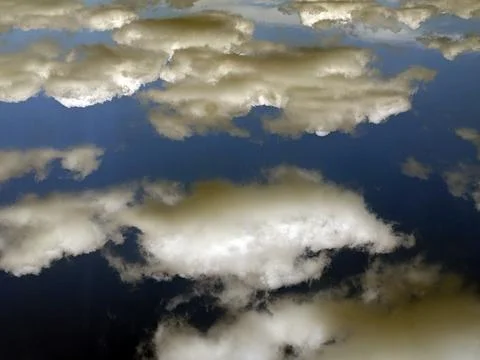 Large Whiite Clouds in the Sky as Background Foto stock