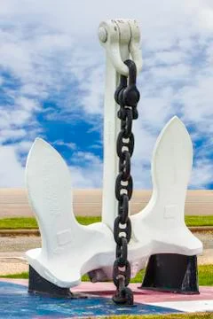 Large white anchor 2 Stock Photos