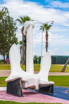 Large white anchor Stock Photos