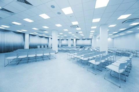 Large white auditorium Stock Photos