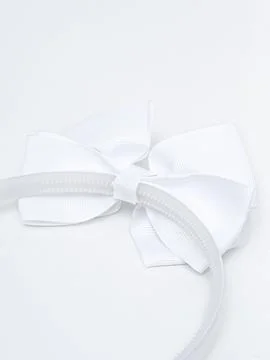 Large white bow headband Stock Photos