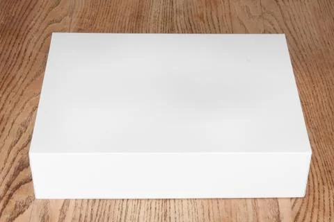 Large white box on the table Stock Photos