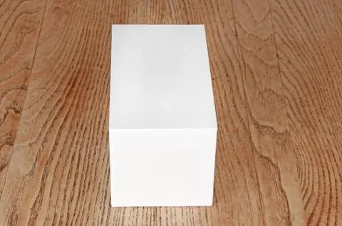 Large white box on the table Stock Photos