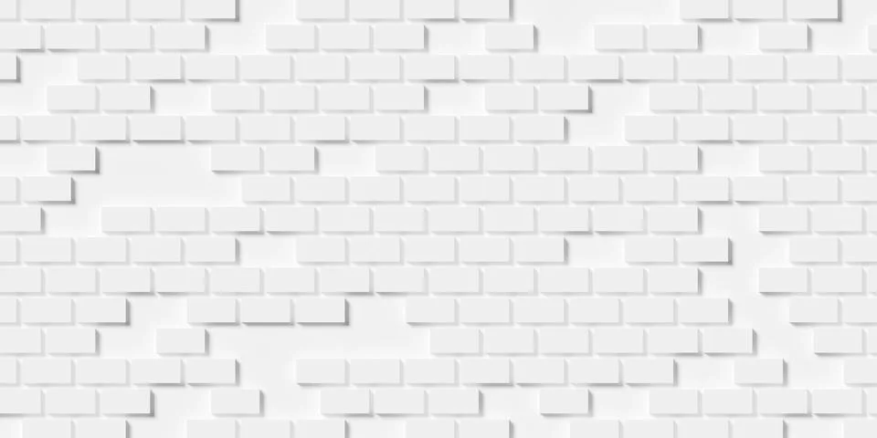 Large white boxes or bricks geometry brickwall background wallpaper banner .. Stock Illustration