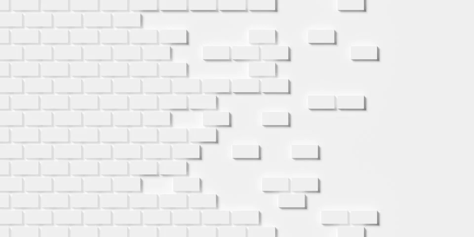 Large white boxes or bricks geometry brickwall background wallpaper banner,.. Stock Illustration