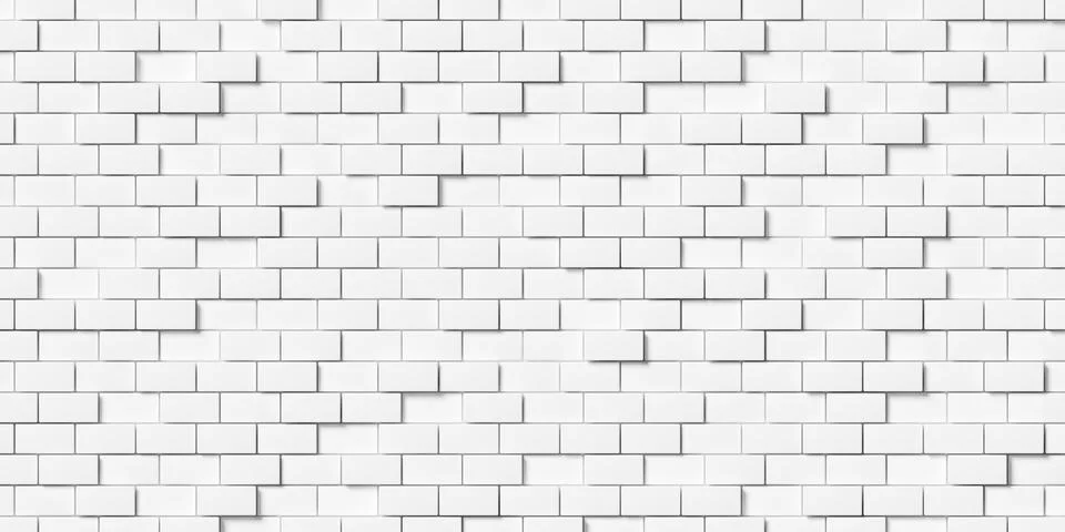 Large white boxes or bricks geometry brickwall with random height offset ba.. Stock Illustration
