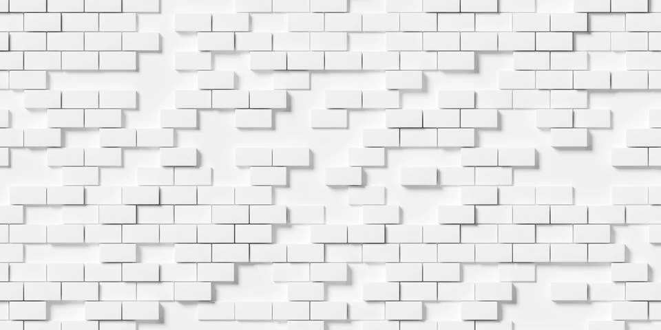 Large white boxes or bricks geometry brickwall background wallpaper banner,.. Stock Illustration