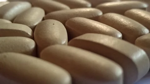 Large White Capsule Pill Stock-Footage 255037743
