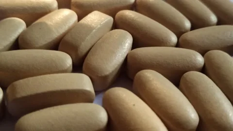 Large White Capsule Pill Stock-Footage 255037933