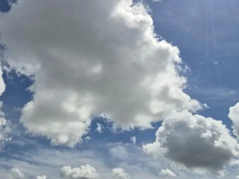 Large White Clouds in a Blue Sky Photos