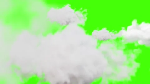Large White Clouds Green Screen Chroma Key Motion Background Video stock 341602097