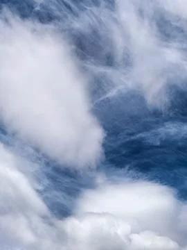 Large White Clouds Over Dramatic Blue Sky Stock Photos