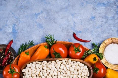 Large white dry beans Stock Photos