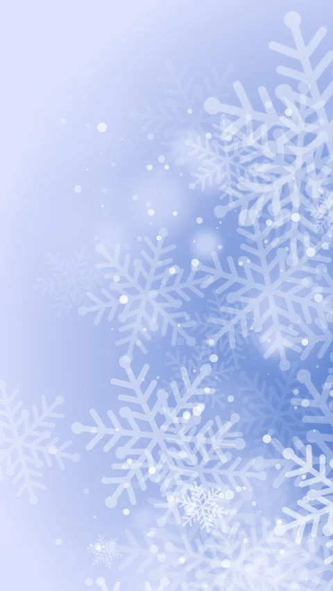 Large white graphic drawn snowflakes swirl on blue winter background. Looped Video stock 290116065