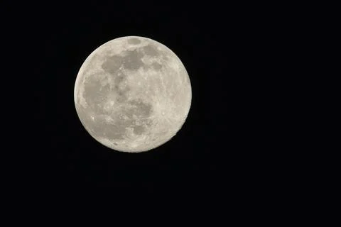 Large White Moon On A  Night Sky Stock Photos