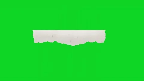 Large white paper piece floating flat view revealing animated on green screen Vídeo Stock 335216507