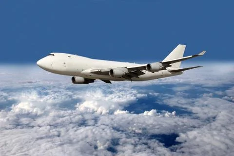 Large white plane Stock Photos
